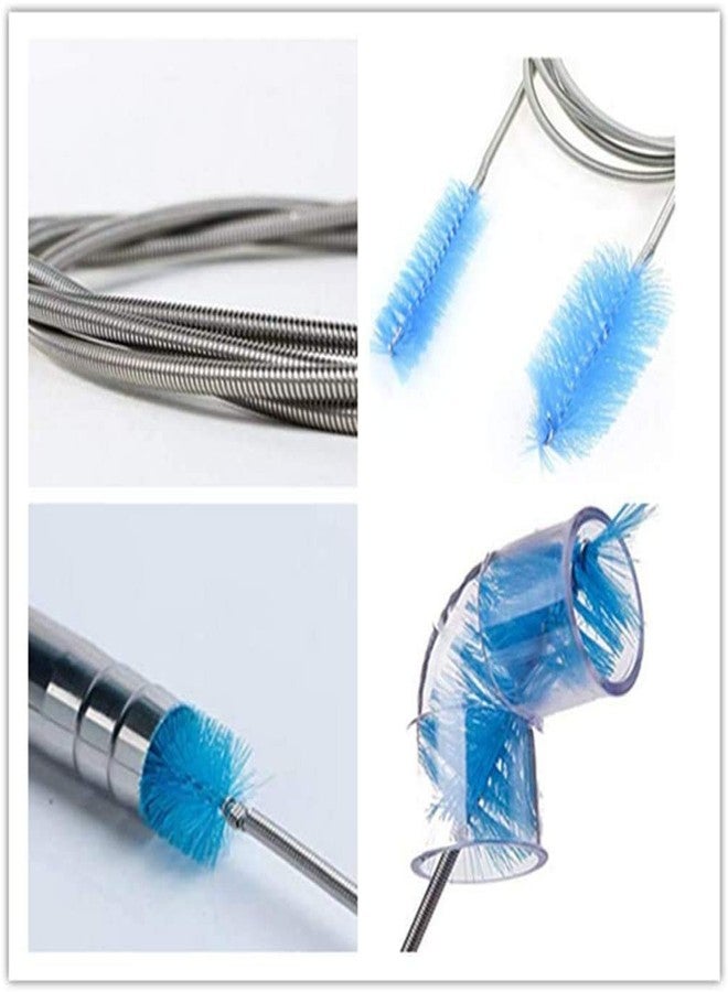 سايج سكوير فرشاة تنظيف مرنة من الفولاذ المقاوم للصدأ مربعة الشكل من سيج، أنبوب فلتر مزدوج الأطراف، خرطوم تنظيف لحوض السمك - Image 2